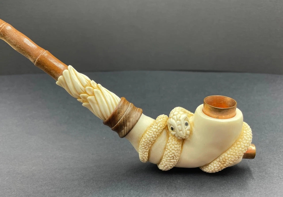 Snake Ritual Tool – Shamanic Ceremonial Sculpture, Tribal Serpent Decor