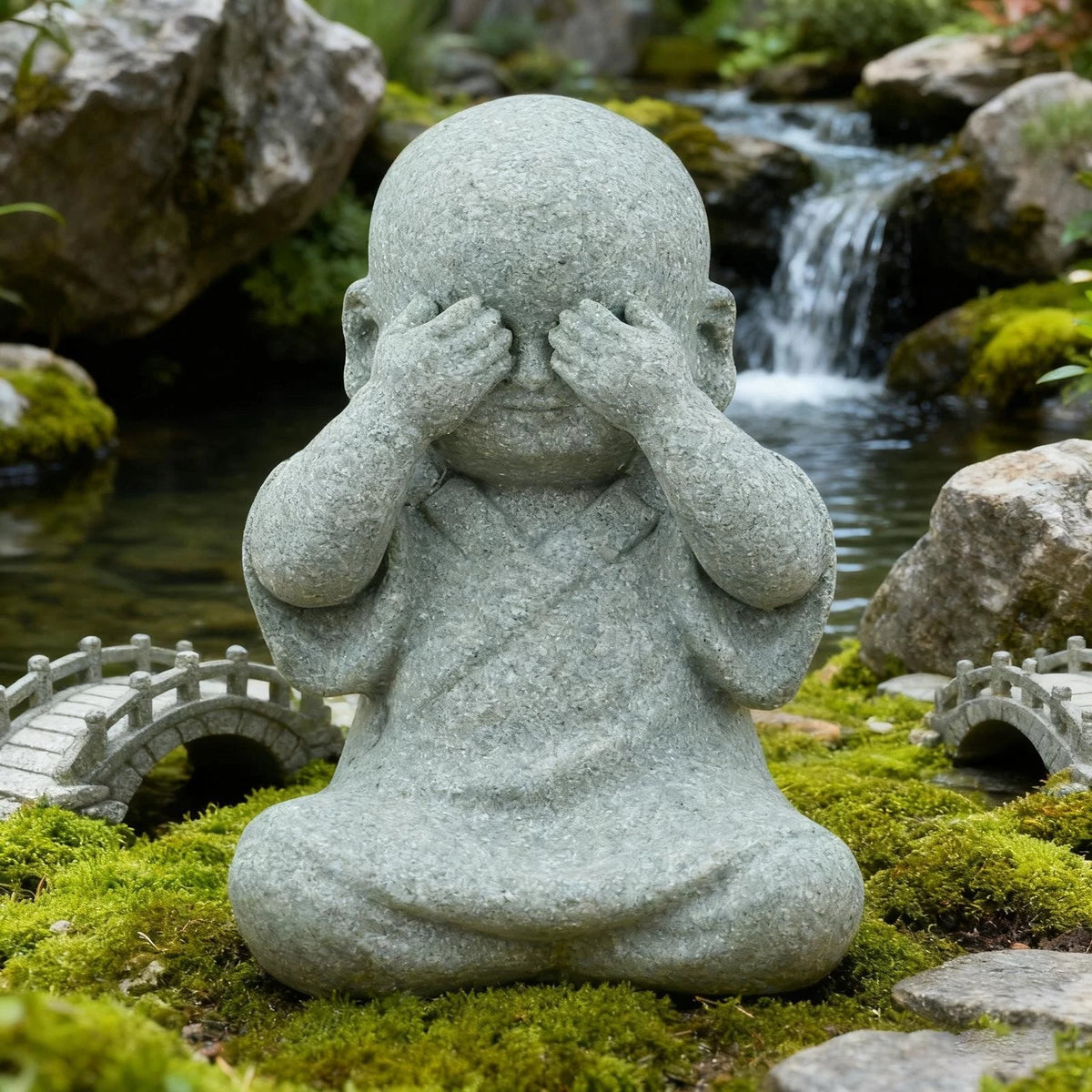 Resin Mönch Statuen Buddha Figuren für spirituelle Wohnkultur und Feng Shui