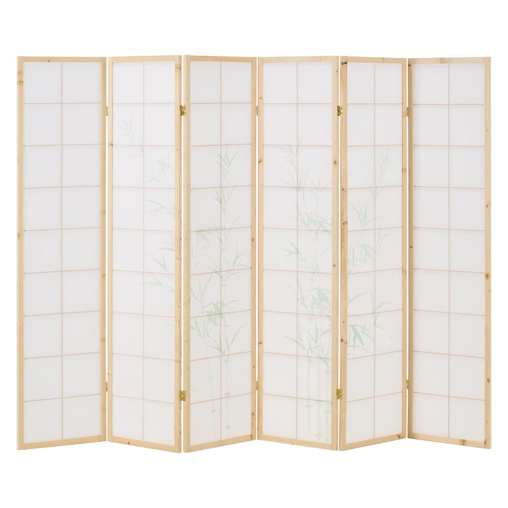 Raumteiler Trennwand Paravent Holz Massiv Sichtschutz Shoji Bambus Homestyle4u