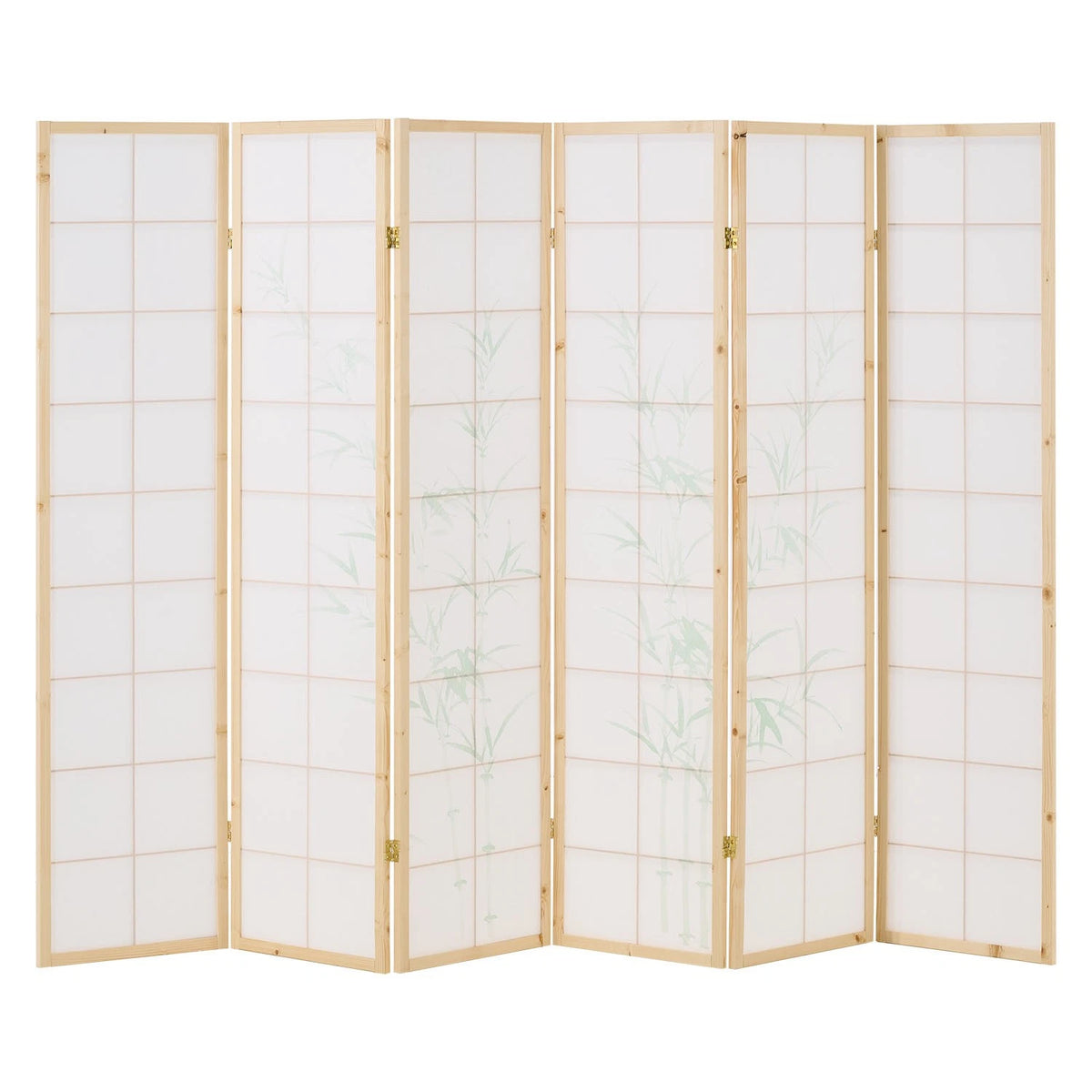 Raumteiler Trennwand Paravent Holz Massiv Sichtschutz Shoji Bambus Homestyle4u