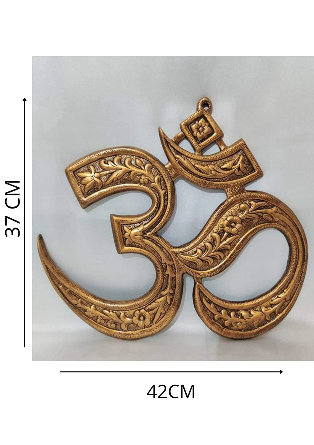 Metal Religious OM Symbol for Religious Sculptor Puja Wall Décor Wall Hanging