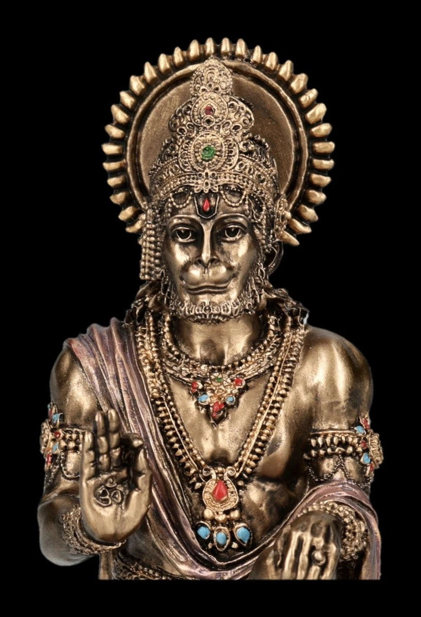 Hanuman Miniaturfigur-<wbr/>Gott der Stärke-Verones<wbr/>e Spirituelle Hindu Deko H 9,5