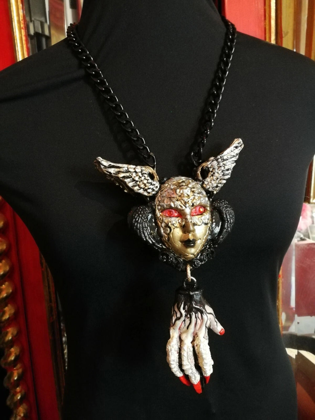 lucifer talisman black angel magic ritual amulet satanic pendant jewelry voodoo