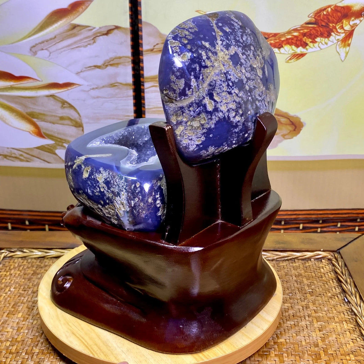 10LB Natural amethyst Agate Treasure Basin Quartz Geode cluster Healing decor
