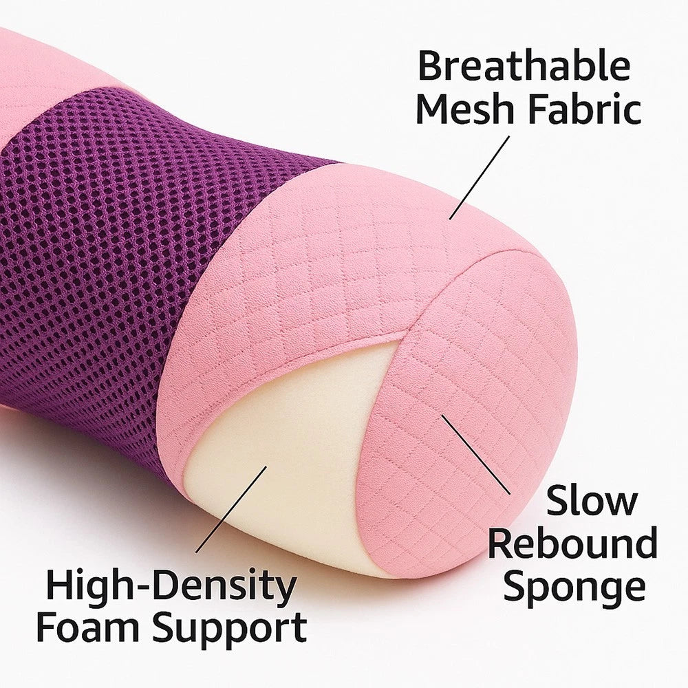 Hapo Yoga Bolster Pillow Waist Hips Neck Support Slow Rebound Foam Cushion