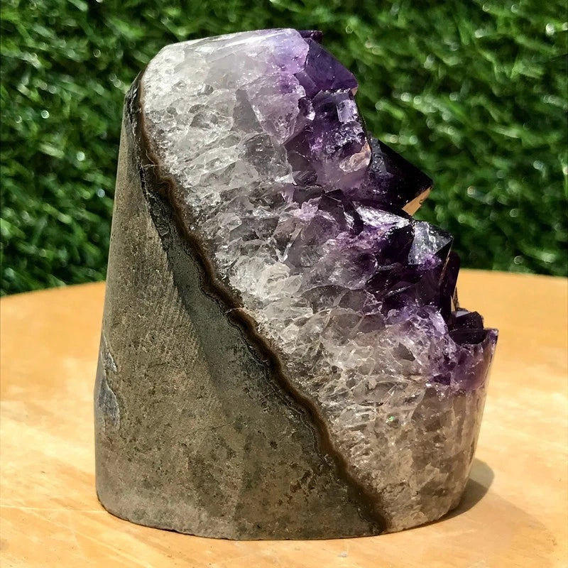 380g Natural Amethyst Geode Crystal Mineral Specimen Healing Reiki