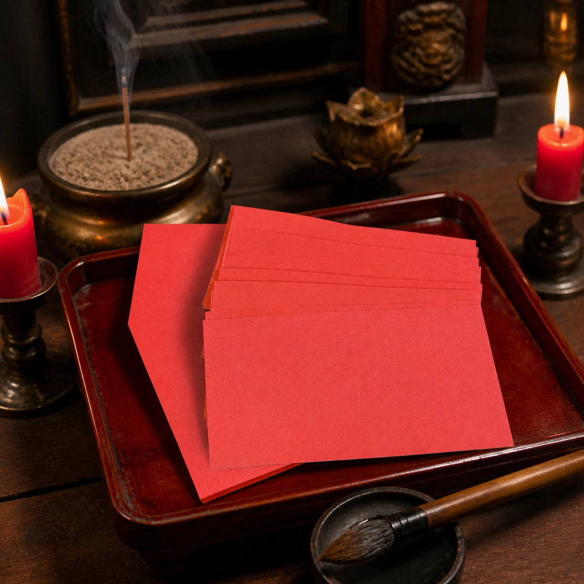 Taoist Supplies handgemachtes rotes Ritualpapier für Zeremonien, für den Gottesdienst