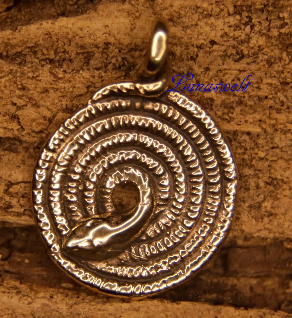 Anhänger Schlange aus Bronze Schmuck, Amulett, Wikinger