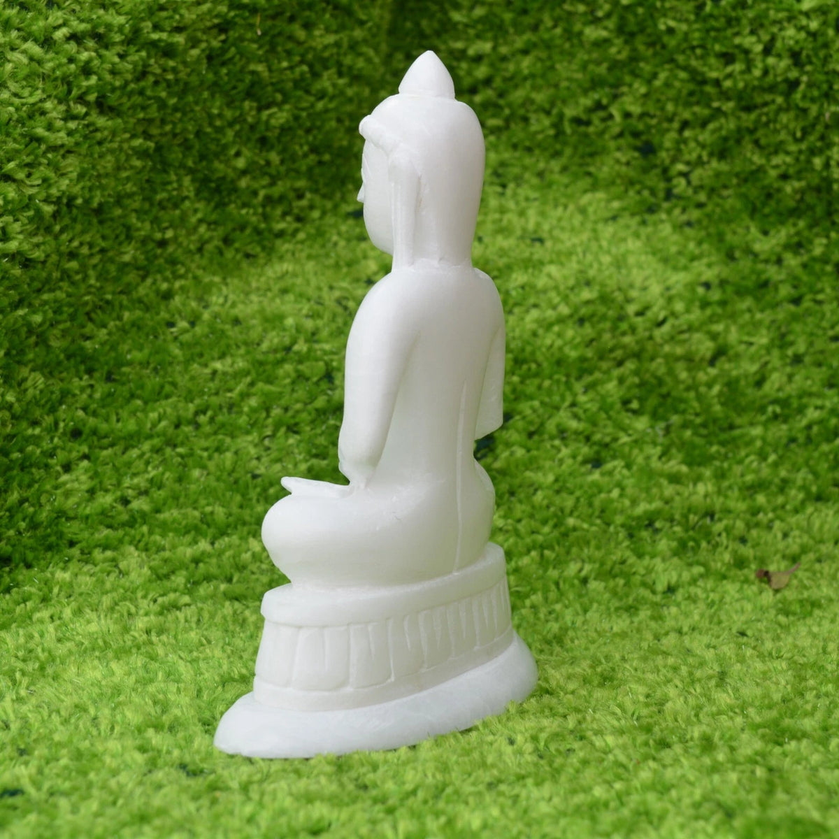 Marble Mahavir Swami Spiritual Statue Jain Temple Decor Meditation and Worship