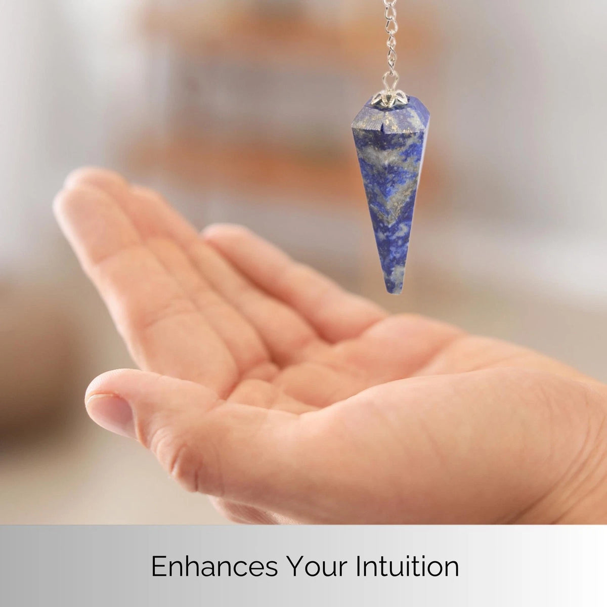 Lapis Lazuli Pendulum Crystal Stone, Faceted Pendulum Divination Tools, Dowsing