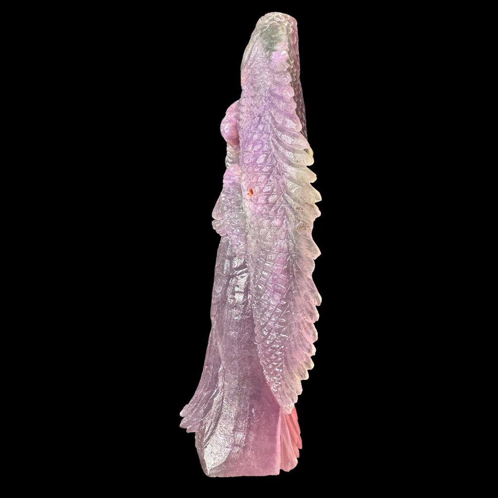 577gHand Carved Fluorite Lizard Sculpture Psychic Protection Aura Cleansing gift