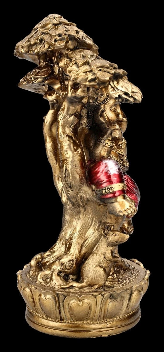Indische Ganesha Dekofigur – Musizierend Spirituelle Hindu Statuette H 22 cm