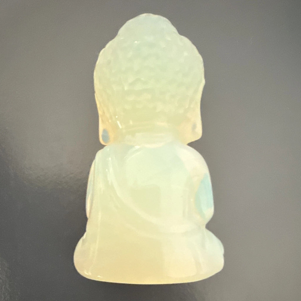 Kalifano Moonstone Buddha Statue Buddhism Growth PV29-B-MS Spiritual Sculpture