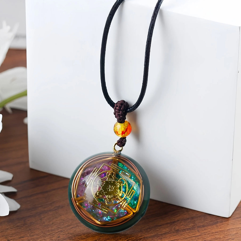 Magical Energy Amulet Necklace Spiritual Protection Crystal Pendant Necklace