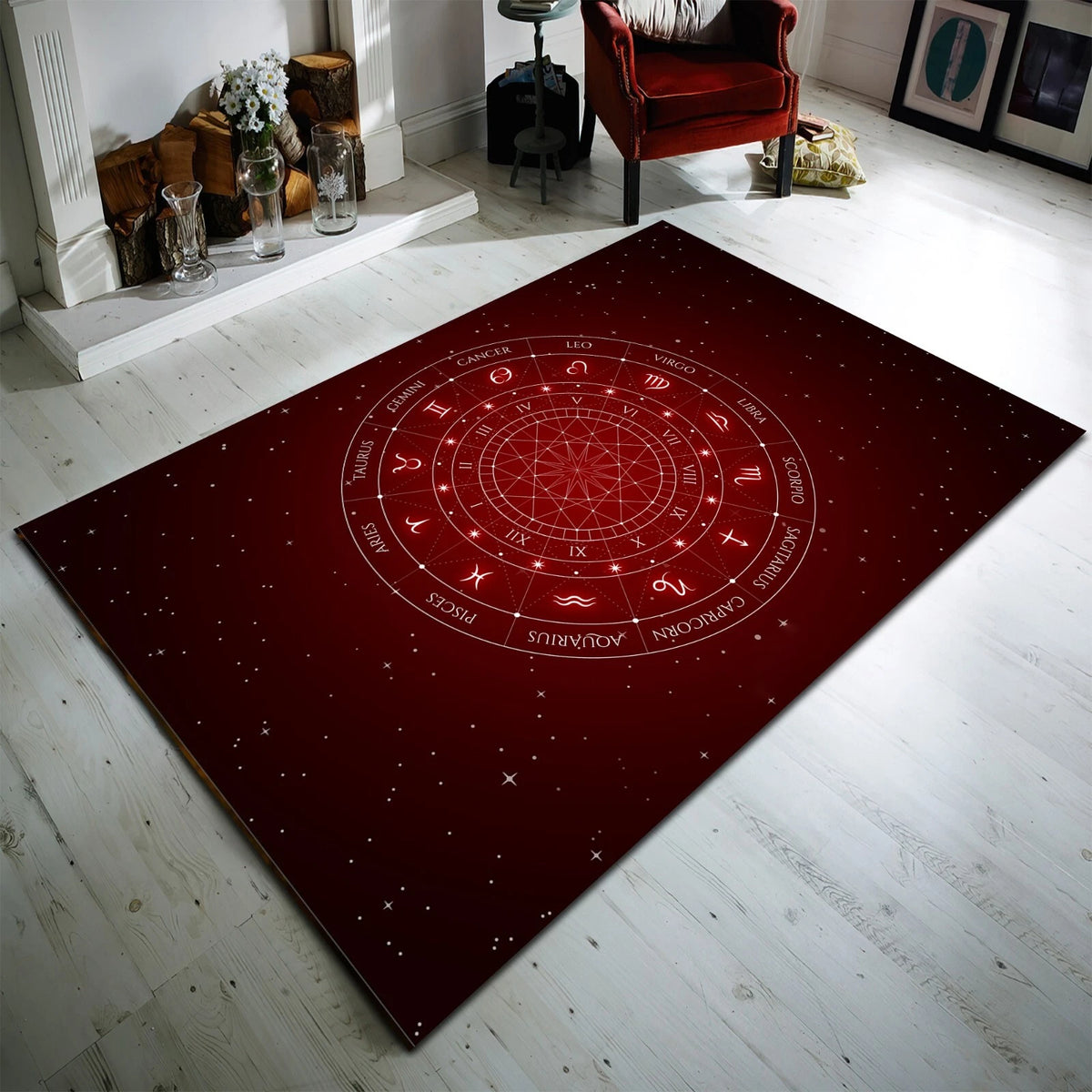 Astrology Rug, Zodiac Rugs, Horoscope Design Rug, Astrology Design Rug,Decor