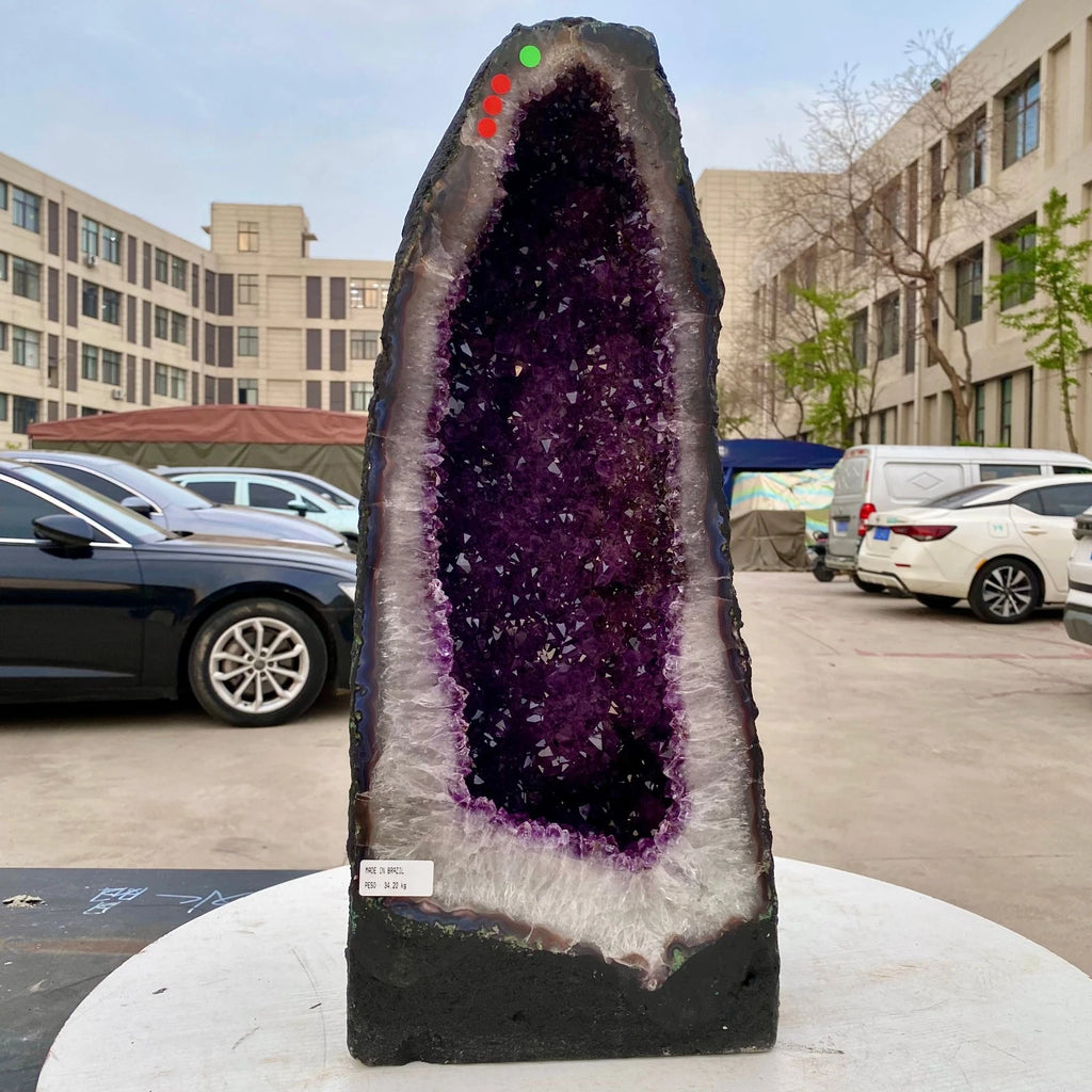 74LB Natural Amethyst Cathedral English Cluster Crystal Specimen Healing