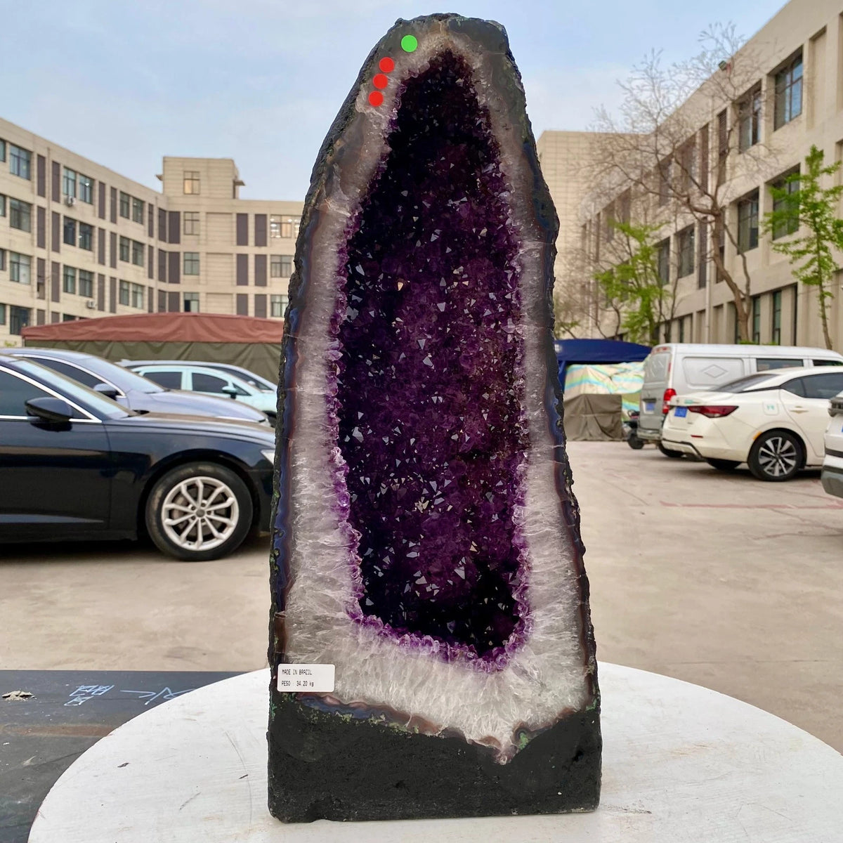 74LB Natural Amethyst Cathedral English Cluster Crystal Specimen Healing