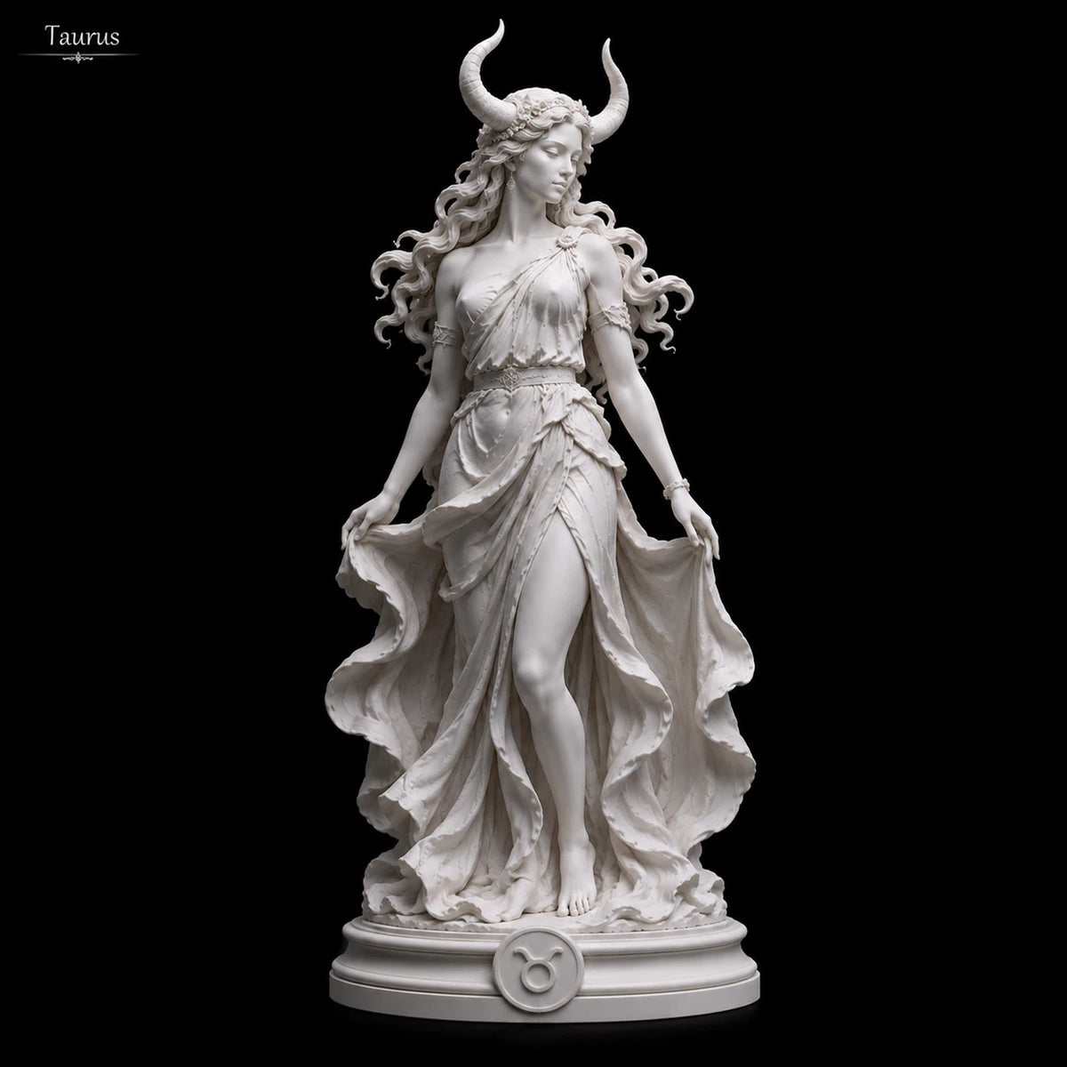 Taurus Zodiac Sculpture, 20 cm Resin Statue, Astrology Home Decor
