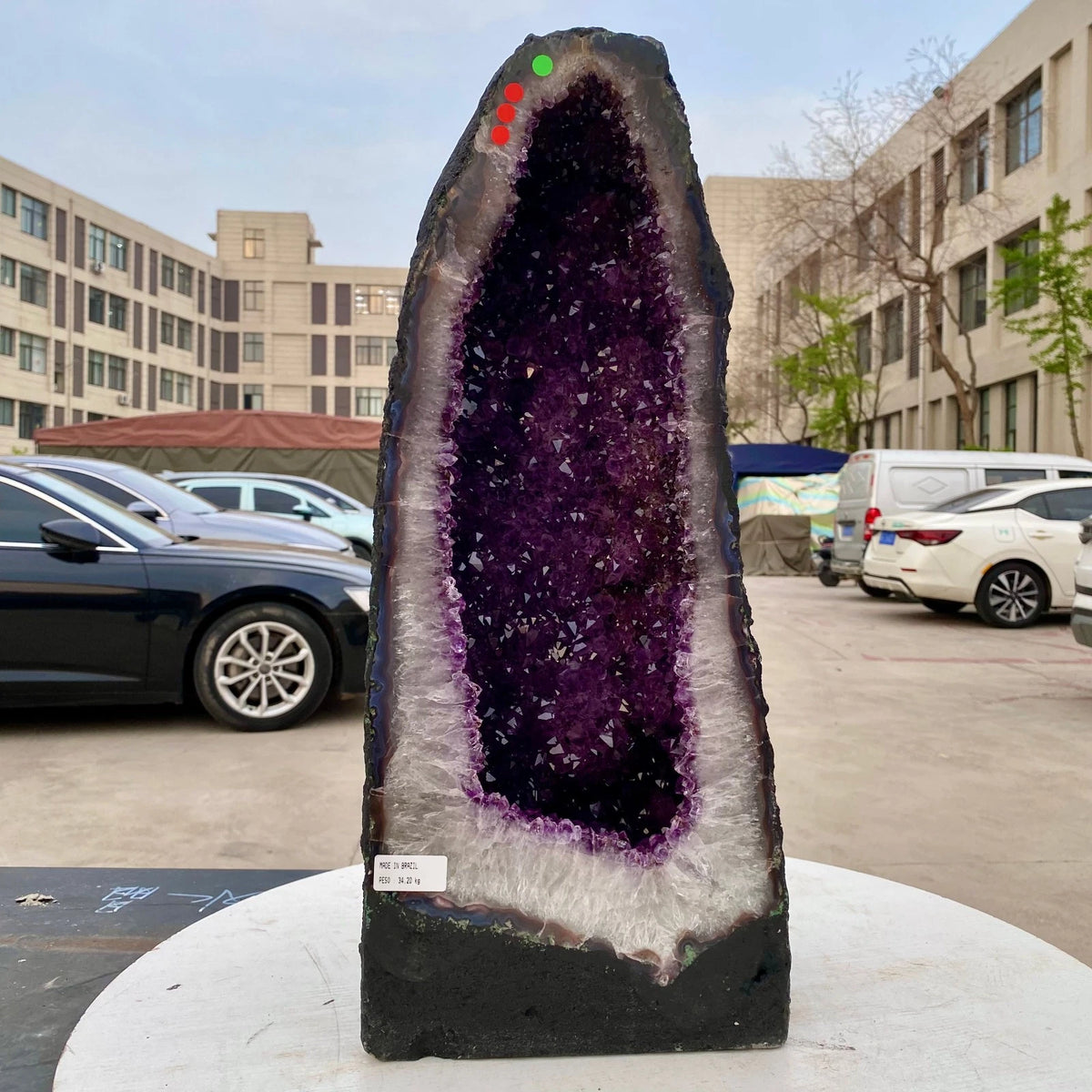 74LB Natural Amethyst Cathedral English Cluster Crystal Specimen Healing