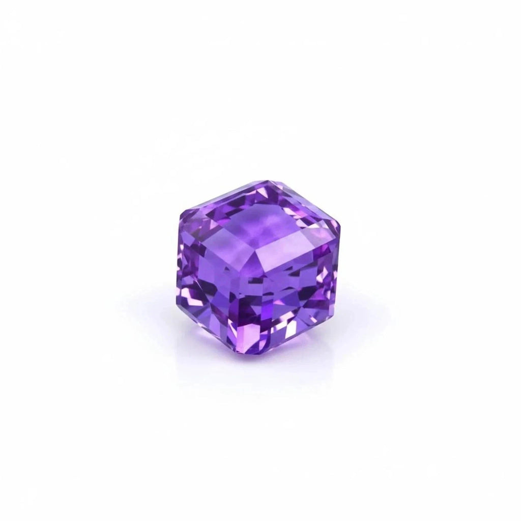 103.30 Carat Flawless Purple Amethyst Cube Shape Certified Loose Gemstone