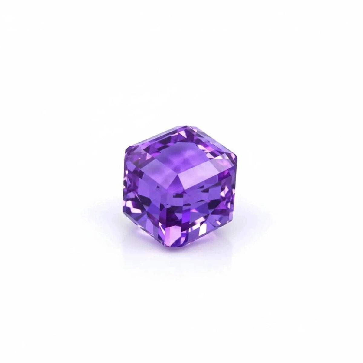 103.30 Carat Flawless Purple Amethyst Cube Shape Certified Loose Gemstone