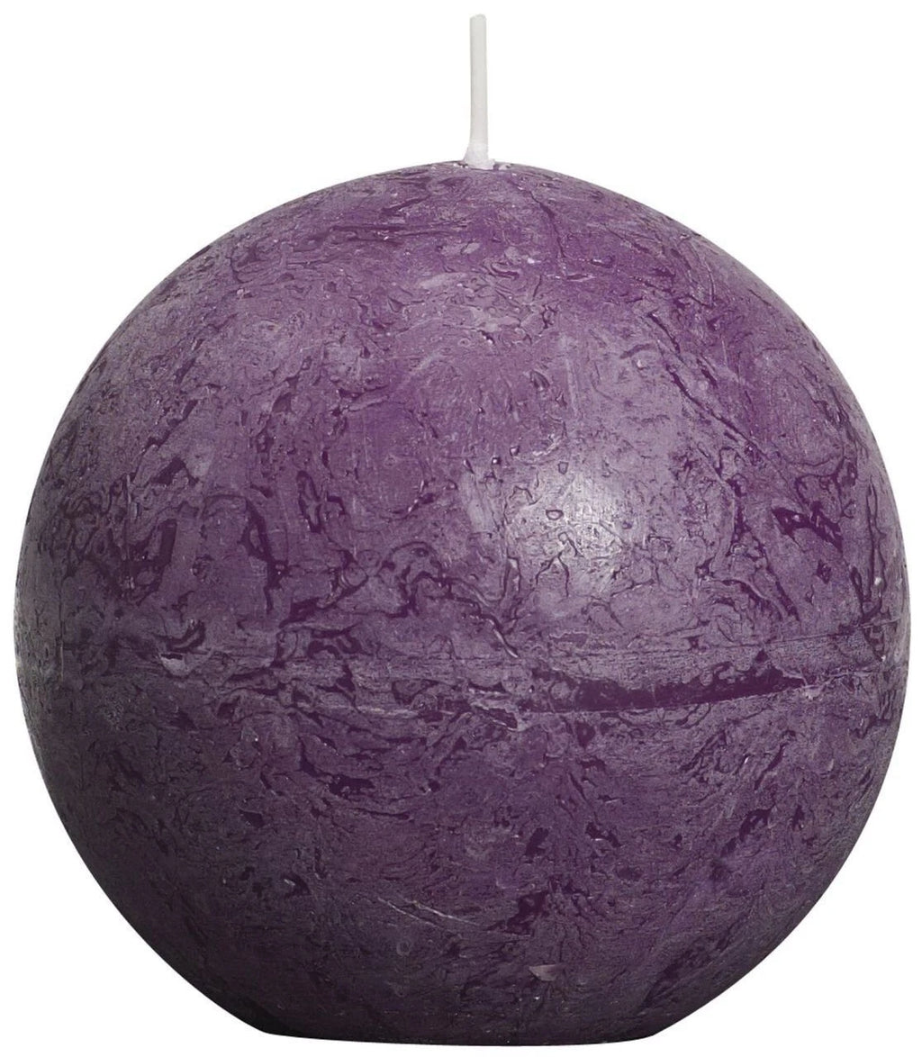 6 Stück Bolsius Rustik Kugelkerzen 80mm durchgefärbt Rustic Ballkerzen