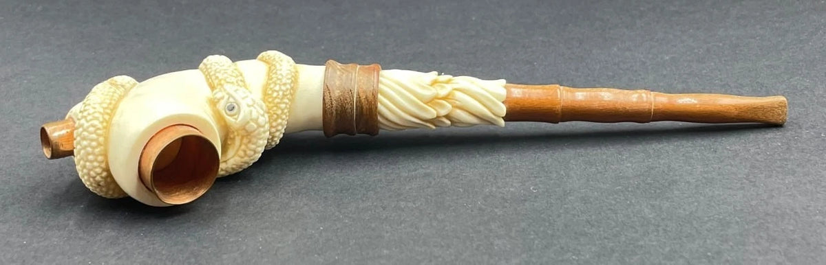 Snake Ritual Tool – Shamanic Ceremonial Sculpture, Tribal Serpent Decor