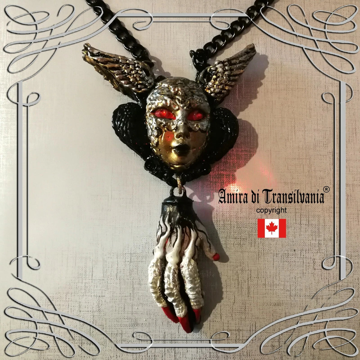 lucifer talisman black angel magic ritual amulet satanic pendant jewelry voodoo