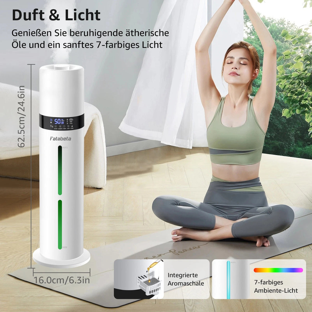 9L Luftbefeuchter Ultraschall Raumbefeuchter Mit Intelligenter Feuchteregelun<wbr/>g