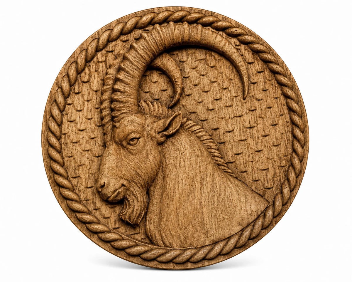Handmade Zodiac Signs Wall Art Set Wood Carving Astrology Decor 12 Horoscope