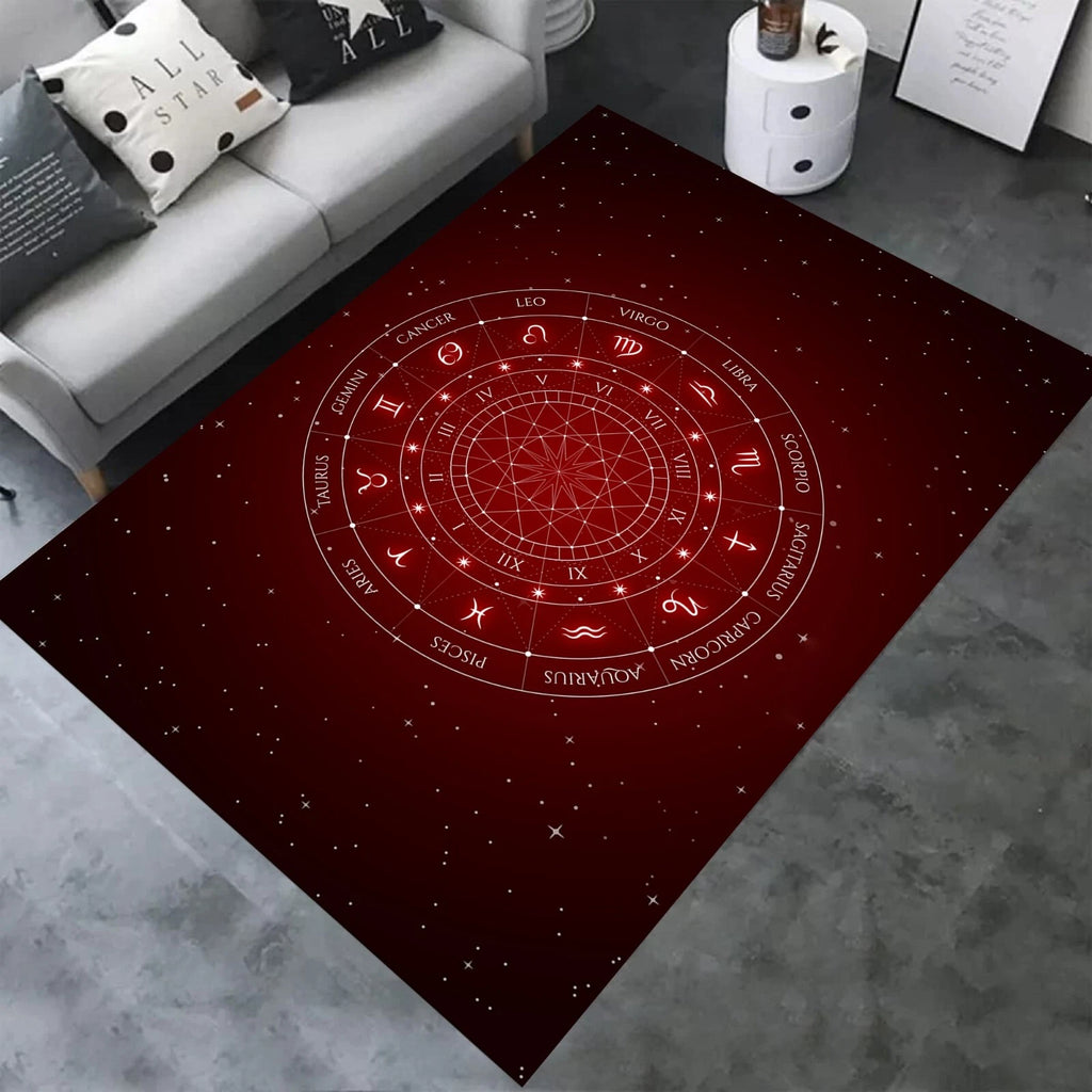Astrology Rug, Zodiac Rugs, Horoscope Design Rug, Astrology Design Rug,Decor