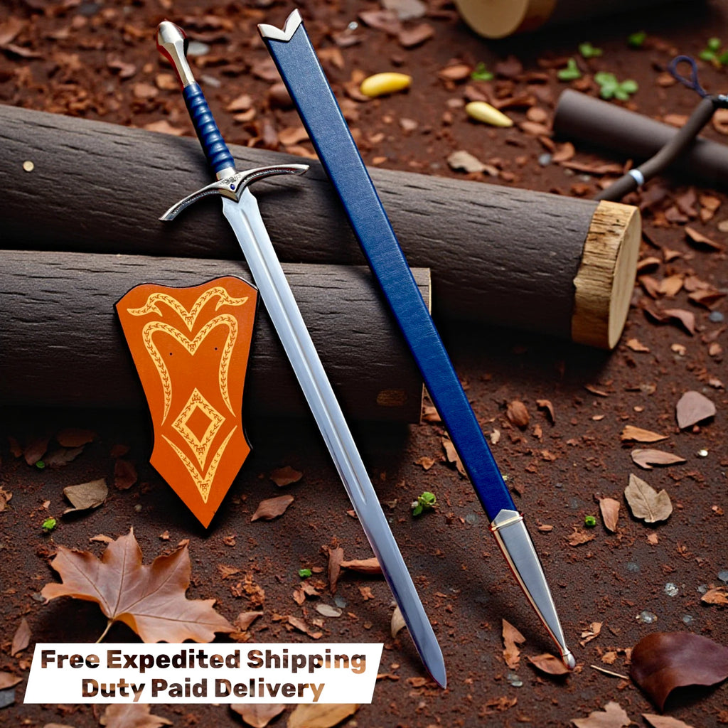 LOTR Sword Lot 5 Narsil Anduril, Glamdring, Eowyn Herugrim, Witch King Gift Him