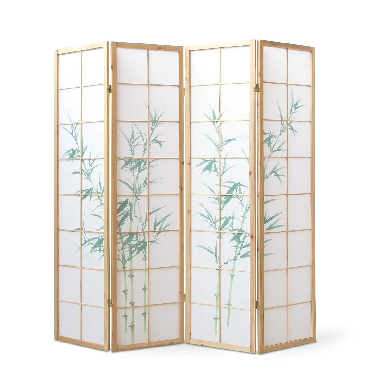 Raumteiler Trennwand Paravent Holz Massiv Sichtschutz Shoji Bambus Homestyle4u