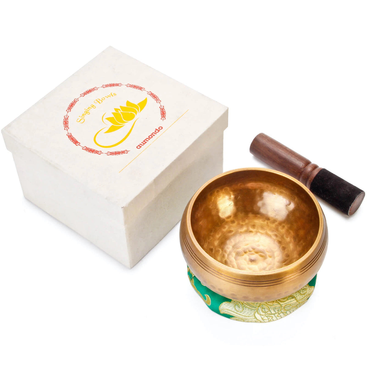 Große Tibetische Klangschale 500g, 13cm. Set für Yoga Meditation Schule als Gong