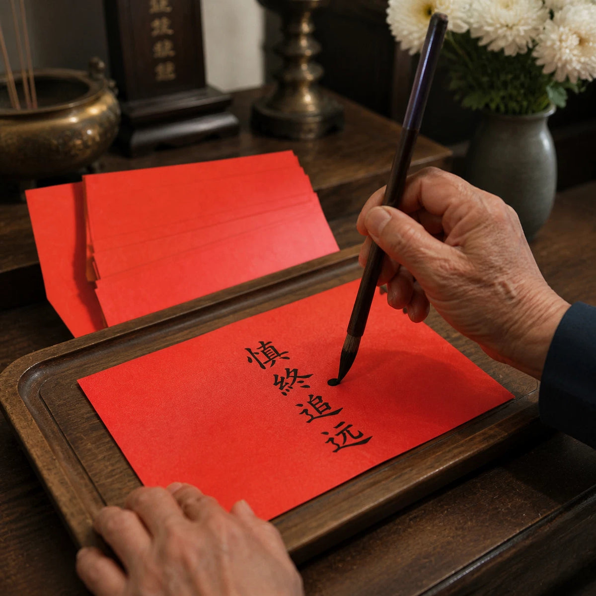 Taoist Supplies handgemachtes rotes Ritualpapier für Zeremonien, für den Gottesdienst