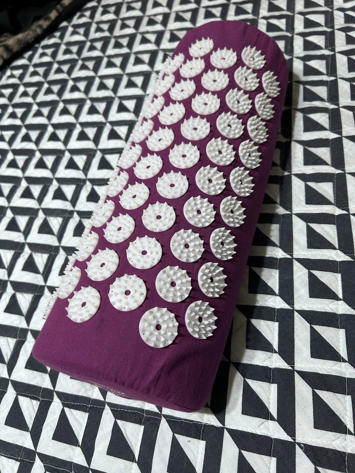 DosensePro Acupressure Yoga Bolster Pillow Prop, Purple/White