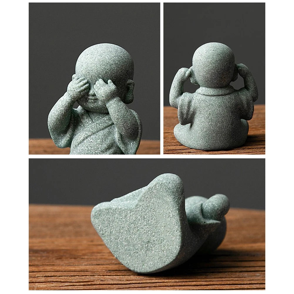 Resin Mönch Statuen Buddha Figuren für spirituelle Wohnkultur und Feng Shui