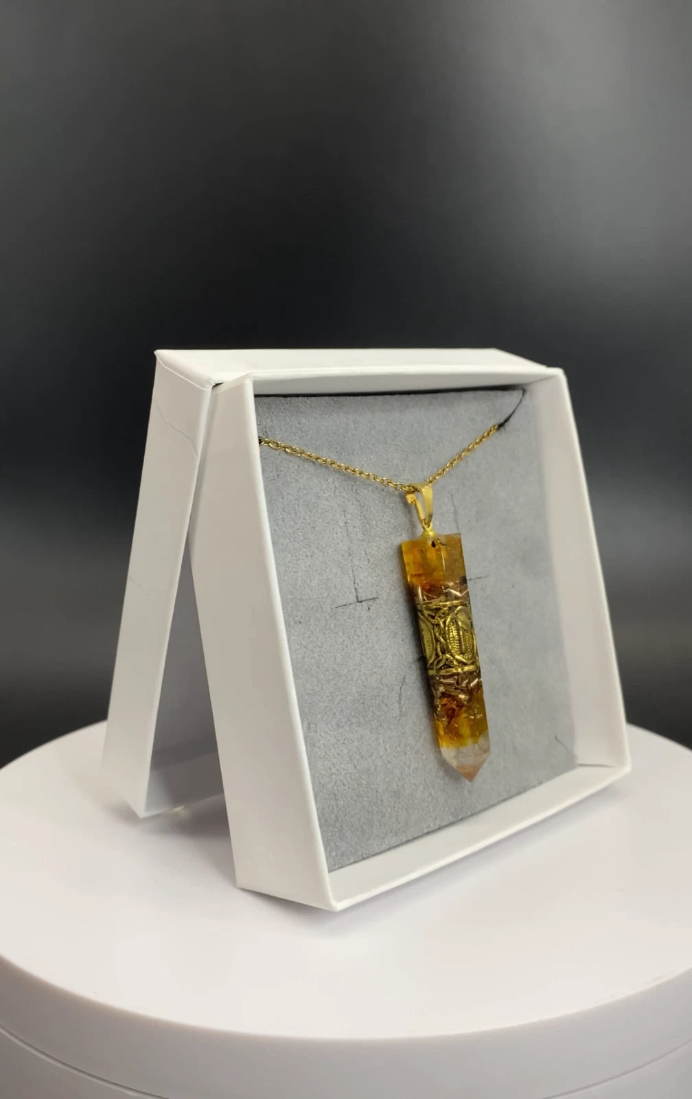 Bernstein Wikinger Runen Amulett Orgonit Anhänger - Nordischer Runen Talisman