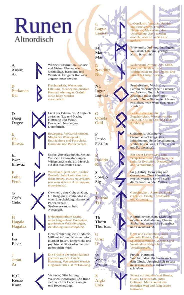 Bernstein Wikinger Runen Amulett Orgonit Anhänger - Nordischer Runen Talisman