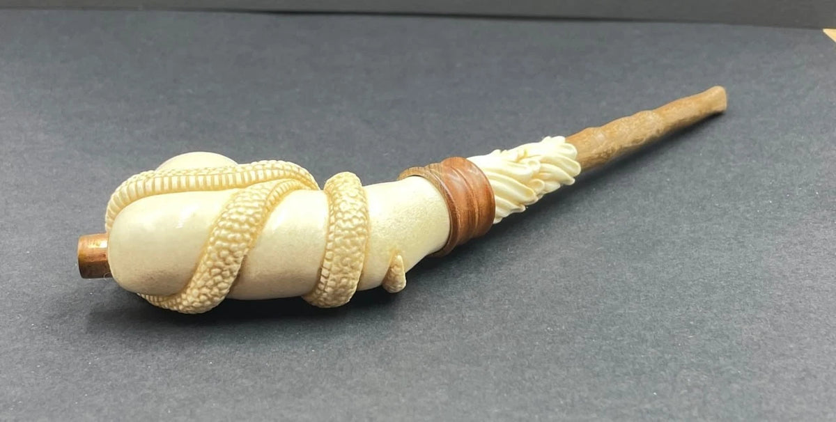 Snake Ritual Tool – Shamanic Ceremonial Sculpture, Tribal Serpent Decor