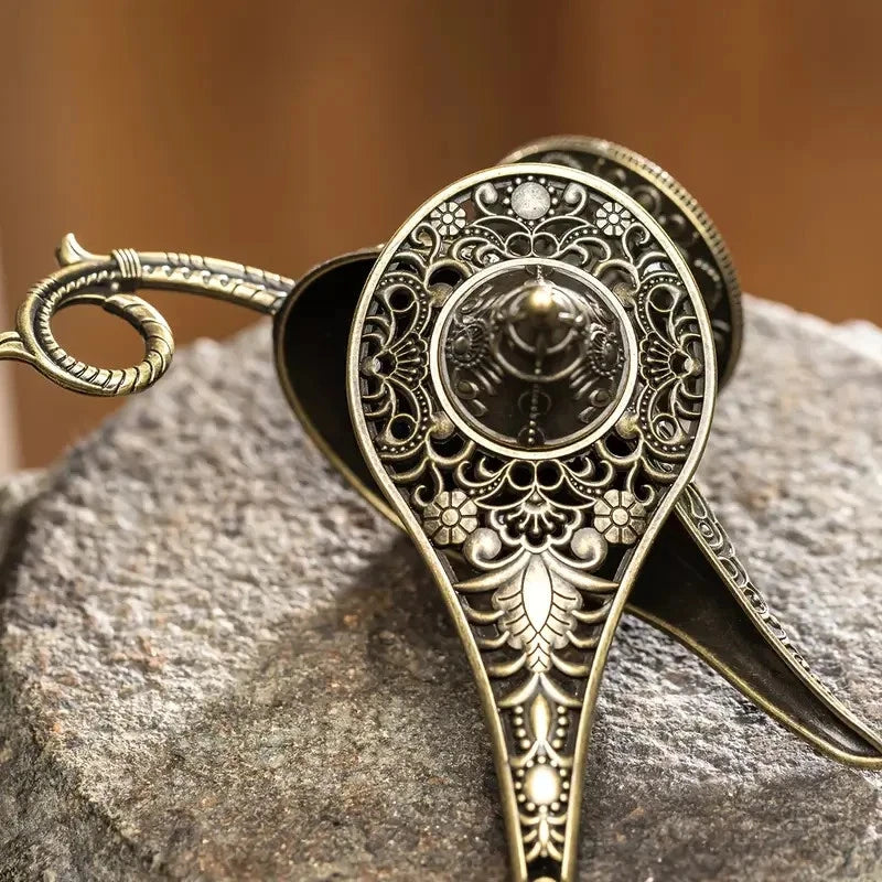 Eleganter Räucherkegel-H<wbr/>alter aus Zinklegierung – Antik-Design mit Deckel &amp; Grif