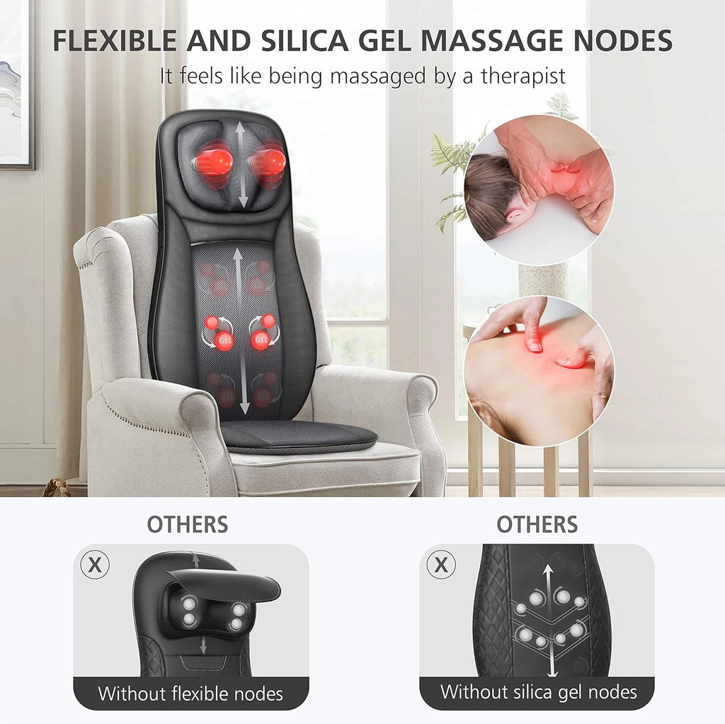 Shiatsu Massagesitzauf<wbr/>lage mit Wärme Knetmassage &amp; Vibration Rücken &amp; Ganzkörper