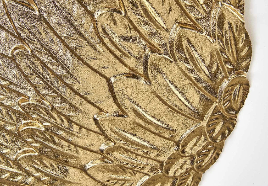 Engelsflügel Dekoflügel Wandflügel Wanddekoration ANGELO aus Metall goldfarben