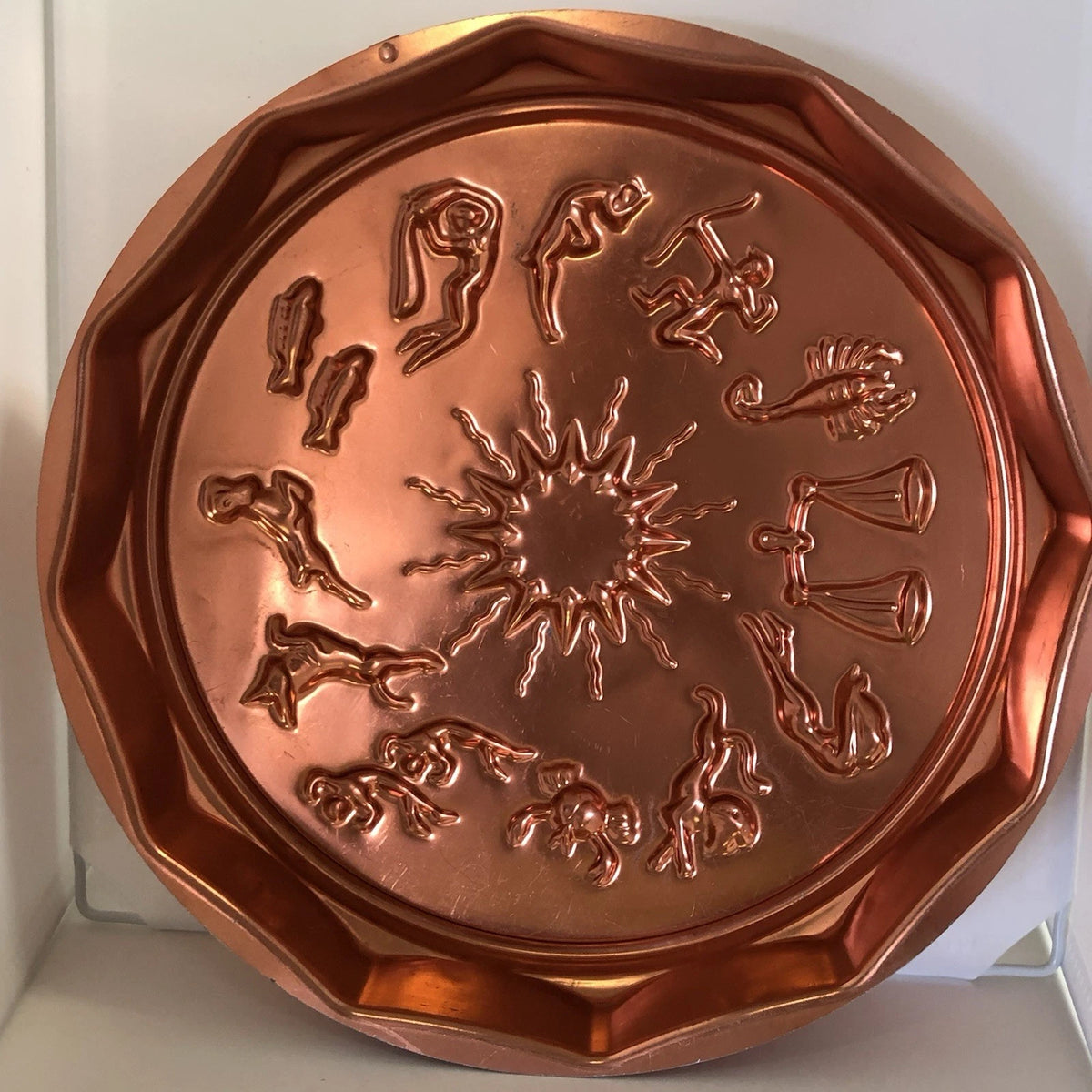Decor Astrology Zodiac Vintage Jello Mold Charm Casting Tarot Horoscope Aquarius