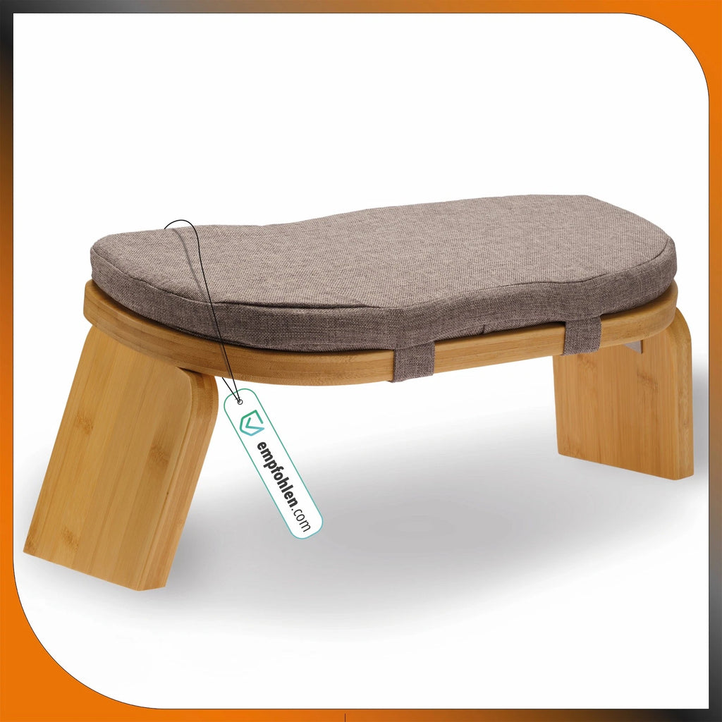 Meditationsban<wbr/>k Klappbar 44x18 cm inkl. Kissen Yogahocker Yogakissen Sitzbank