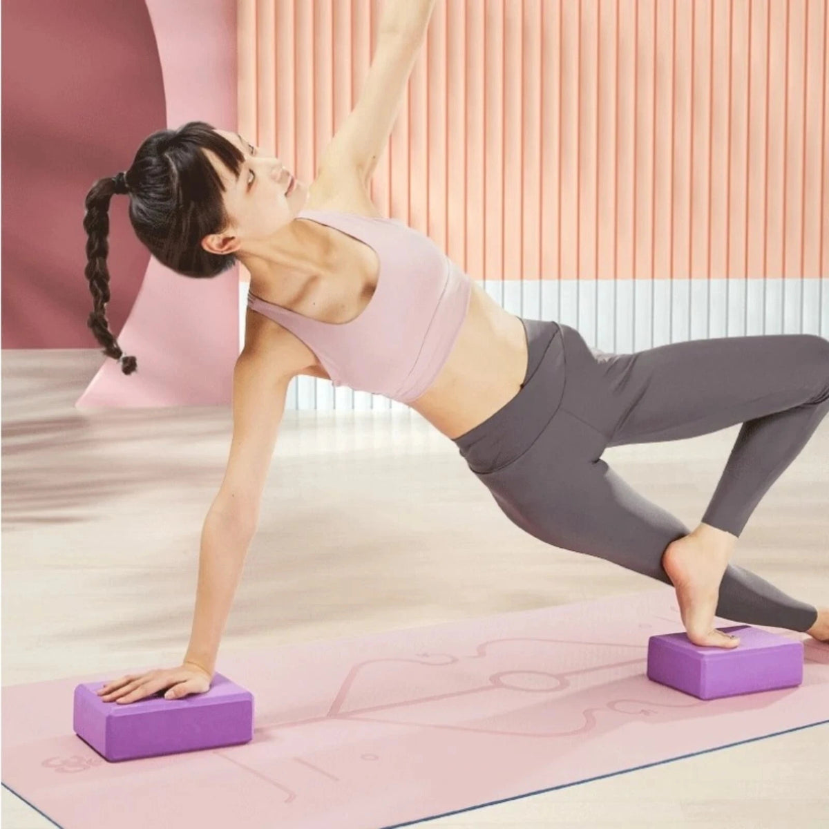 Gym Blocks Foam Brick Training Exercise Fitness Set Tool Yoga Bolster Pillow