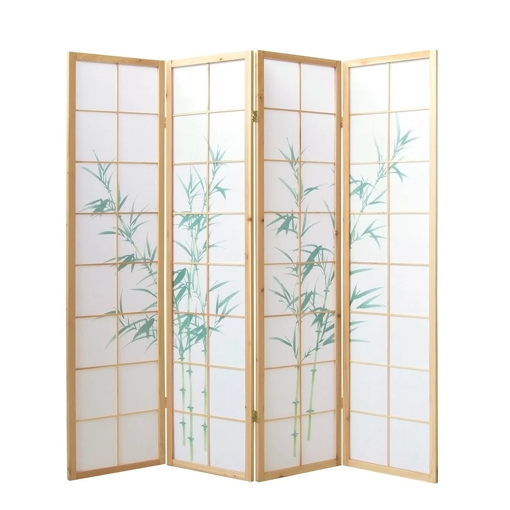 Raumteiler Trennwand Paravent Holz Massiv Sichtschutz Shoji Bambus Homestyle4u