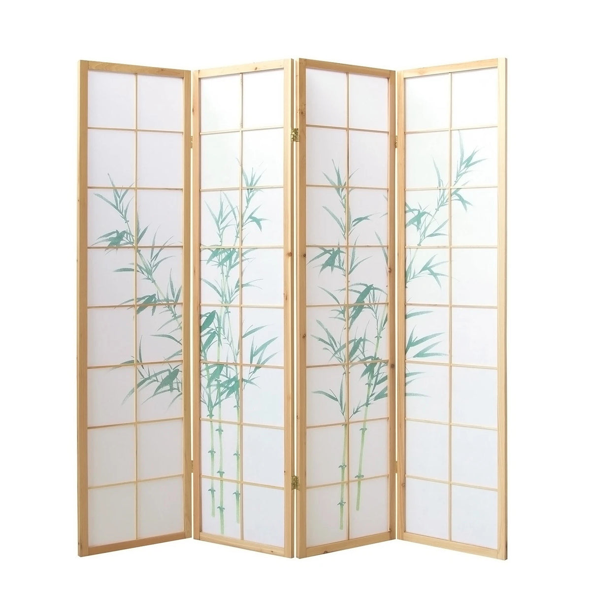 Raumteiler Trennwand Paravent Holz Massiv Sichtschutz Shoji Bambus Homestyle4u