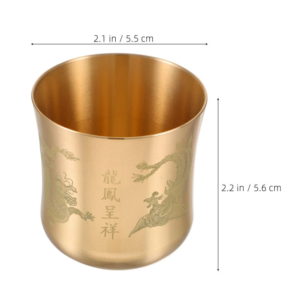 2 Pcs Teetasse Aus Messing Schrein-Opfers<wbr/>chalen Buddha-Altarsc<wbr/>halen