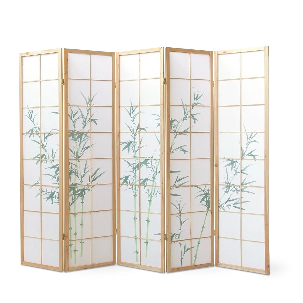 Raumteiler Trennwand Paravent Holz Massiv Sichtschutz Shoji Bambus Homestyle4u